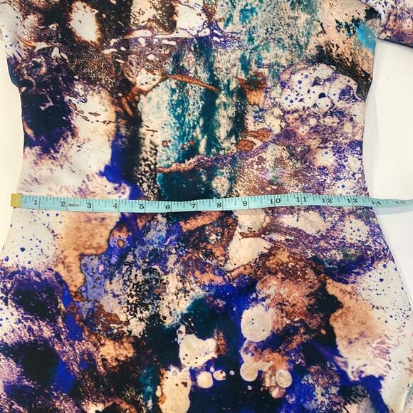Hunter Bell Abstract Splatter Stretchy Bodycon Dress EUC Sz S Multicolored - Picture 14 of 15